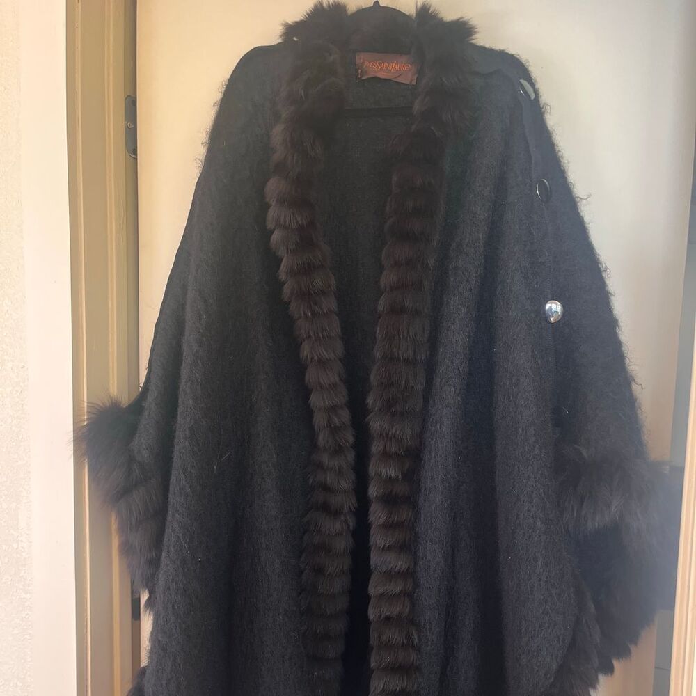 YSL Vintage Cashmere & Mohair Cape